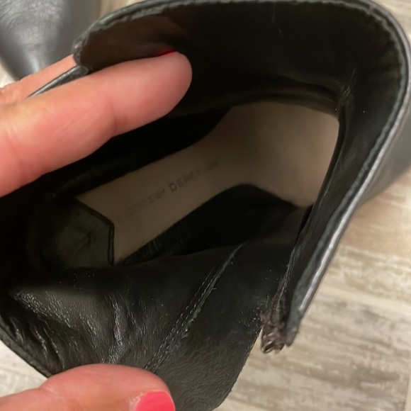 10 Crosby Derek Lam Sapphire Black Leather Ankle Boots - Picture 9 of 11